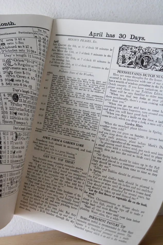 128th Volume Agricultural Almanac For The Year 1953 John Baers Sons Lancaster PA Jubilee Thrift Necklaces