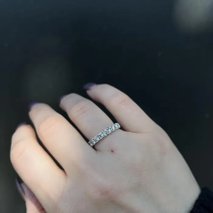14k White Gold 100 Carat Diamond Band BR Designs Rings
