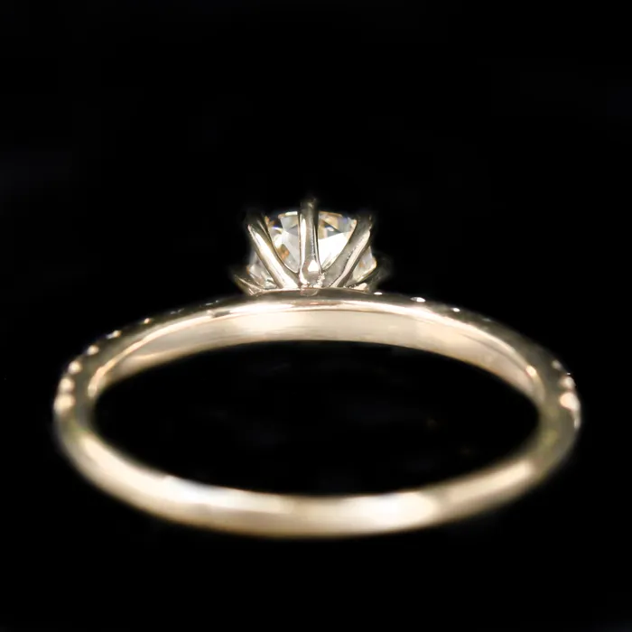 14K Yellow Gold GIA 073 Carat Cushion Cut Diamond Engagement Ring JS Simmons Diamond Consultants Rings