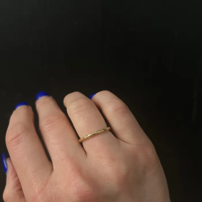 18K Yellow Gold Diamond Scatter Band BR Designs Rings
