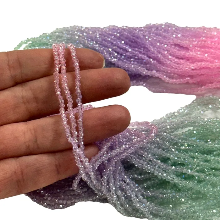 1mm Crystal rondelle beads strand 160 pcs PBC1C61 Peppy Beads Earrings
