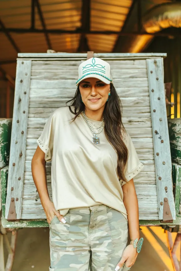 2FLY Earrings THE LUXY BUCKS BASIC TOP SAND
