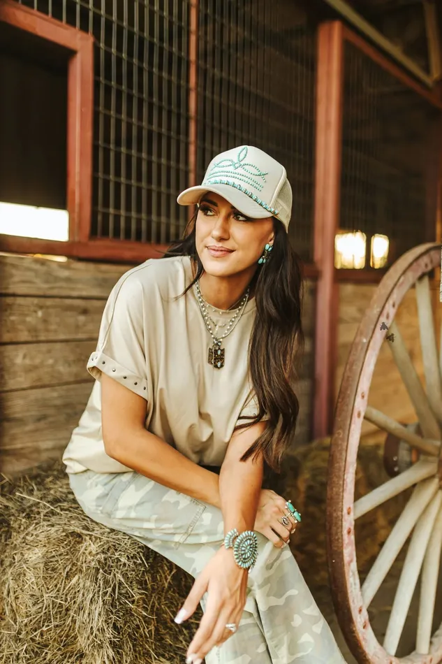 2FLY Earrings THE LUXY BUCKS BASIC TOP SAND