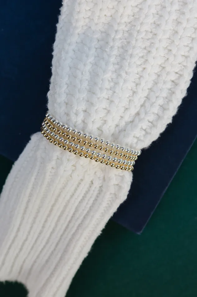 4mm Gold Filled Ball Beaded Bracelet RACHEL LYNN CHICAGO Bracelets