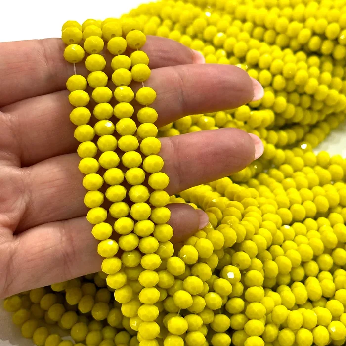 6mm Crystal faceted rondelle beads PBC6C142 Peppy Beads Earrings