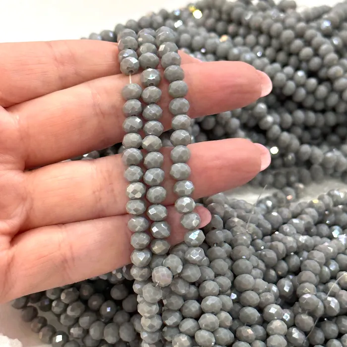 6mm Crystal faceted rondelle beads PBC6C150 Peppy Beads Earrings
