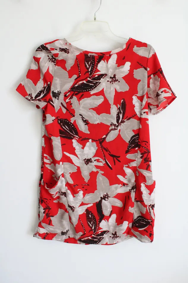 Abercrombie Fitch Rings Abercrombie Fitch Red Tan Floral Mini Pocket Dress S Abercrombie Fitch Rings Abercrombie Fitch Red Tan Floral Mini Pocket Dress S