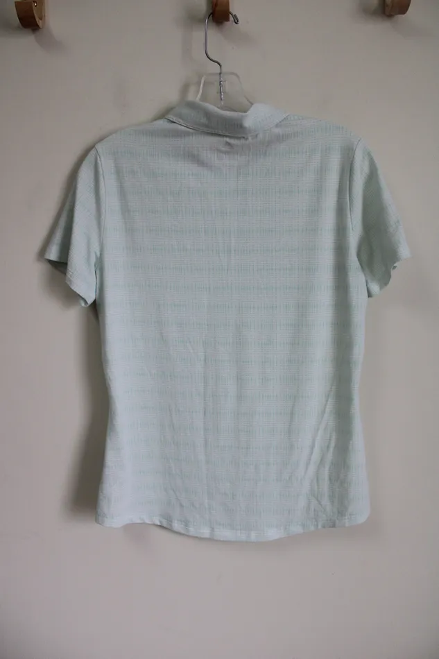 Adidas Golf Green Patterned Polo Shirt S Adidas Earrings