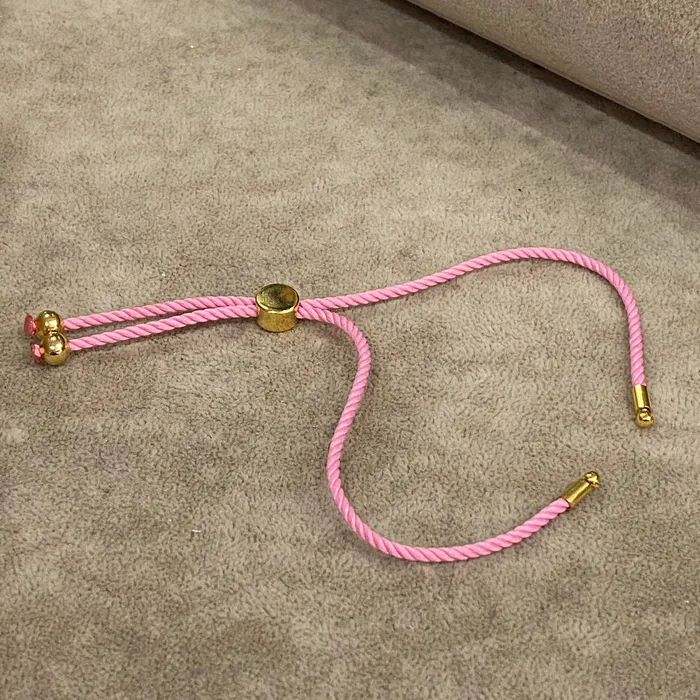 Adjustable Rope Slider Bracelet Blanks Candy PinkGold Adjustable Bracelet Blanks Peppy Beads Bracelets Adjustable Rope Slider Bracelet Blanks Candy PinkGold Adjustable Bracelet Blanks Peppy Beads Bracelets