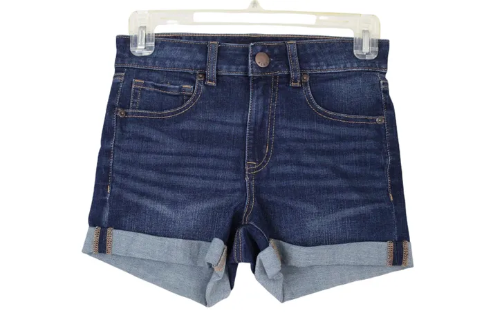 Aeropostale High Rise Midi Denim Shorts 0 Aeropostale Earrings