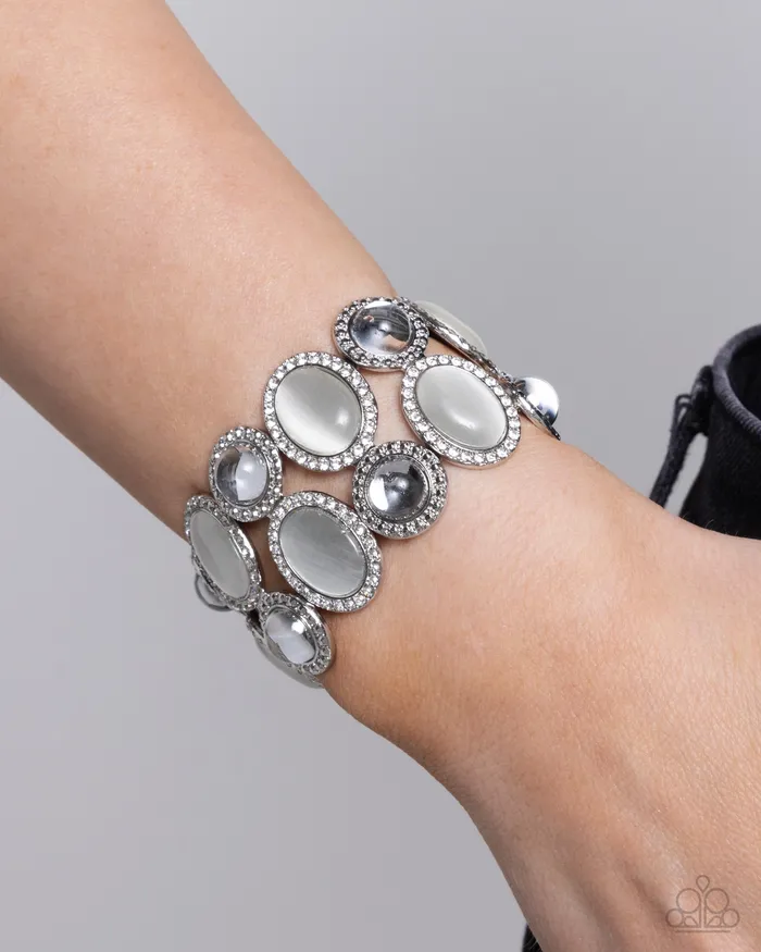 Affixed Appeal White Paparazzi Accessories Rings