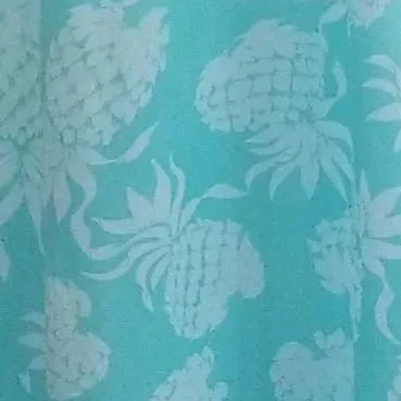 AKAMAIDISTR Earrings Long Pineapple Print Bali Dress Aqua