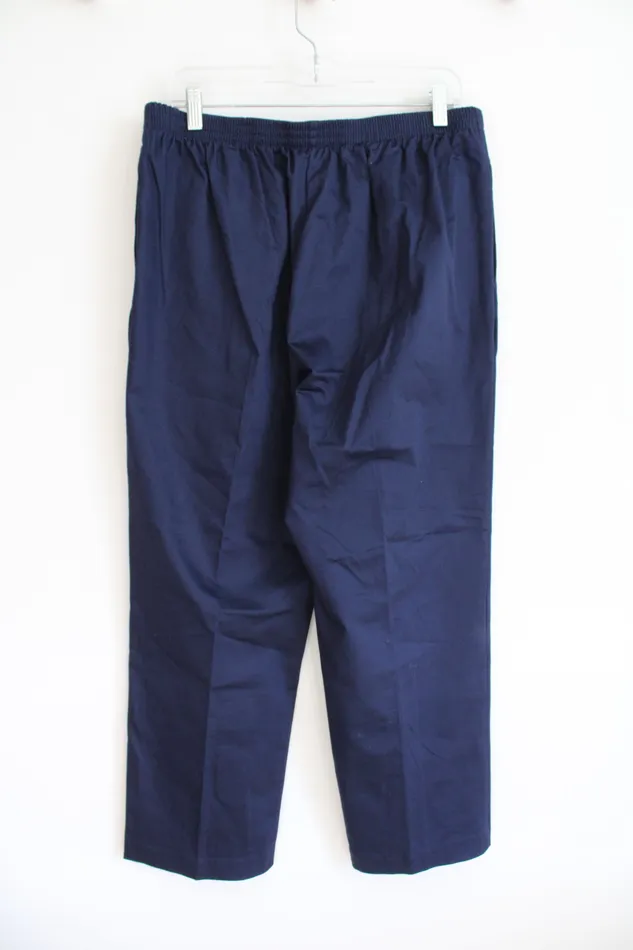 Alfred Dunner Earrings Alfred Dunner Navy Trouser Pants 12