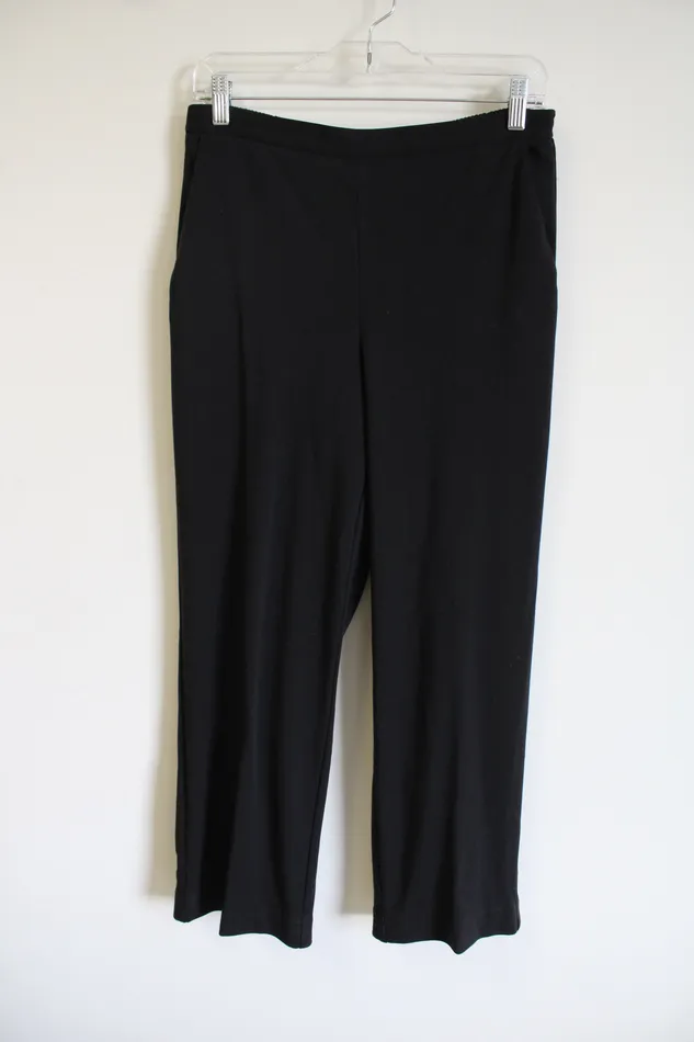 Alfred Dunner Rings Alfred Dunner Black Knit Pant 10 Petite