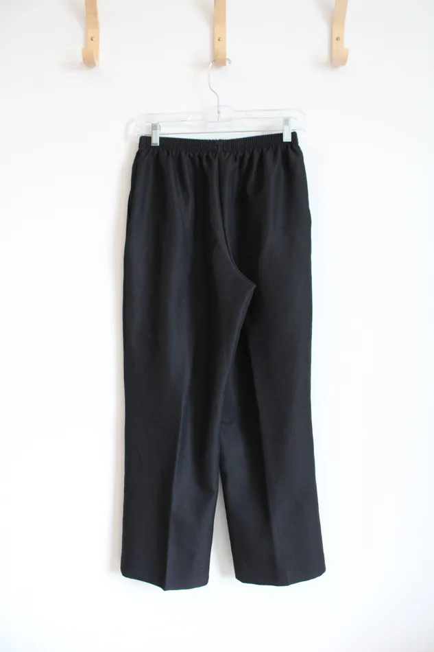 Alfred Dunner Solid Black Trouser Pants 10 Petite Alfred Dunner Rings
