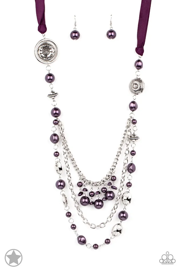 All The Trimmings Purple Paparazzi Accessories Earrings