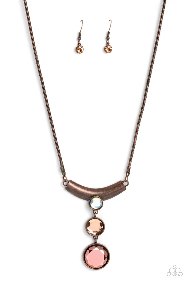 Alluring Andante Copper Paparazzi Accessories Earrings