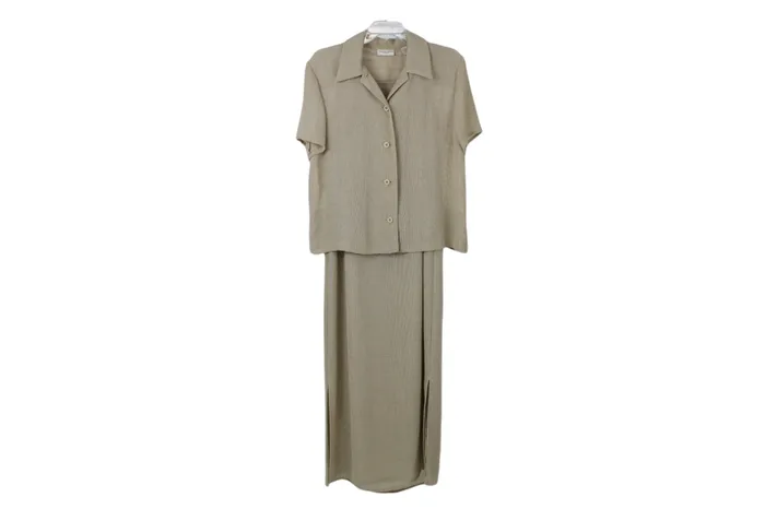 Amanda Smith Earrings Amanda Smith Tan Woven Dress 12