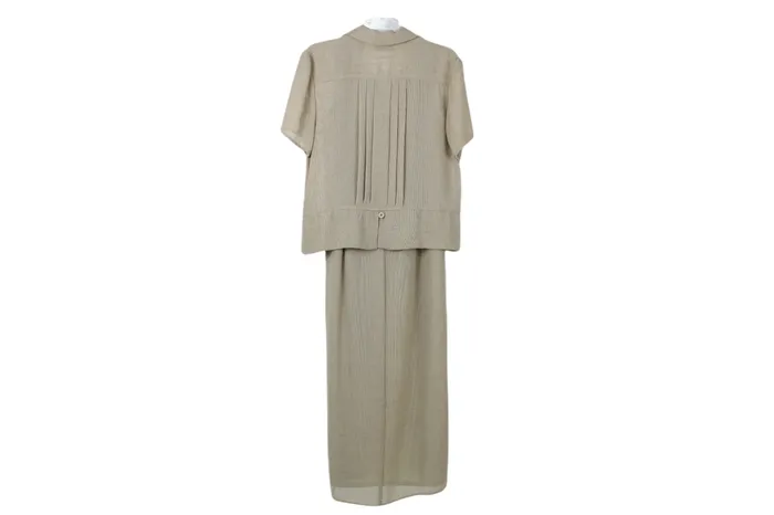 Amanda Smith Earrings Amanda Smith Tan Woven Dress 12
