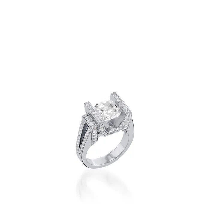 Amelia Elite White Gold Diamond Ring John Atencio Rings