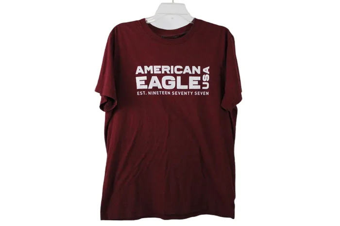 American Eagle Earrings American Eagle Standard Fit Maroon Shirt L