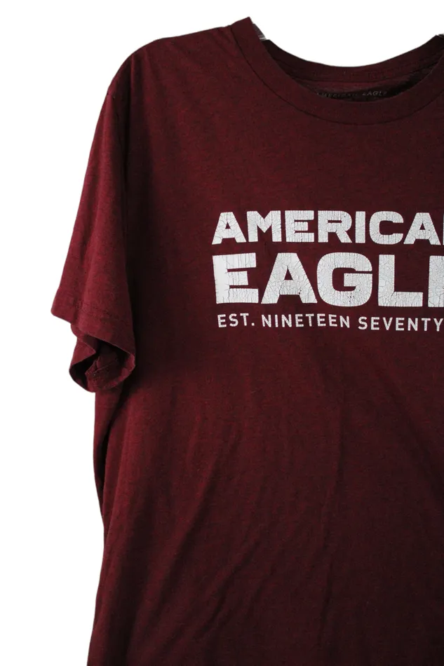 American Eagle Earrings American Eagle Standard Fit Maroon Shirt L