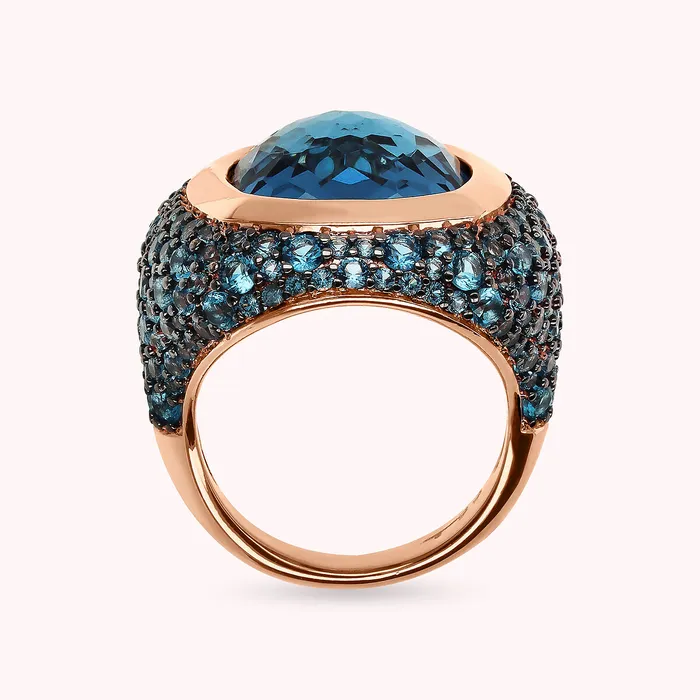 Anello Chevalier con Prisma Gem e Pav di Cubic Zirconia Bronzallure Rings