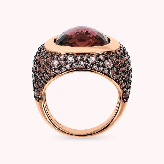 Anello Chevalier con Prisma Gem e Pav di Cubic Zirconia Bronzallure Rings