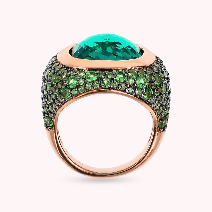 Anello Chevalier con Prisma Gem e Pav di Cubic Zirconia Bronzallure Rings