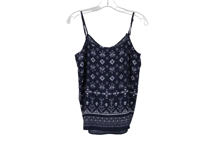 Ann Taylor LOFT Rings Ann Taylor LOFT Blue Chiffon Top S Petite