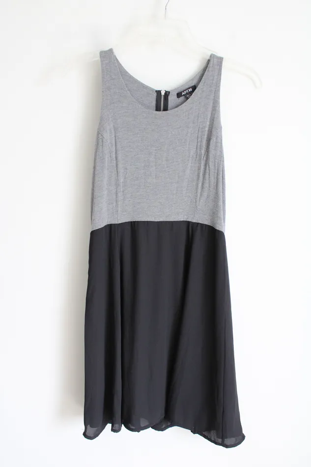 APT9 Rings APT 9 Black Gray Chiffon Bottom Dress XS Petite