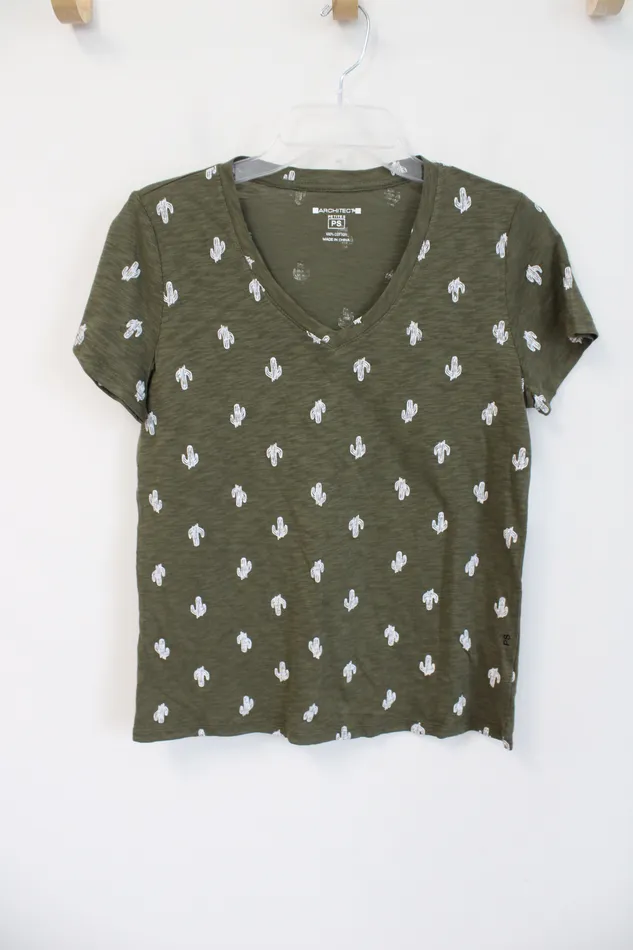Architect Earrings NEW Architect Cactus Print Olive Green VNeck Top S Petite Architect Earrings NEW Architect Cactus Print Olive Green VNeck Top S Petite