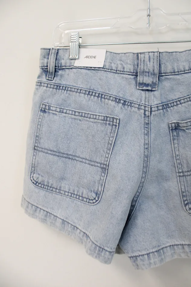 Ardene Earrings NEW Ardene Regular Rise Shortie Denim Cargo Shorts 9