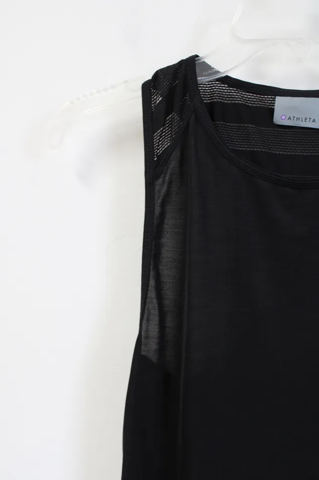 Athleta Rings Athleta Black Meshy Tank XS