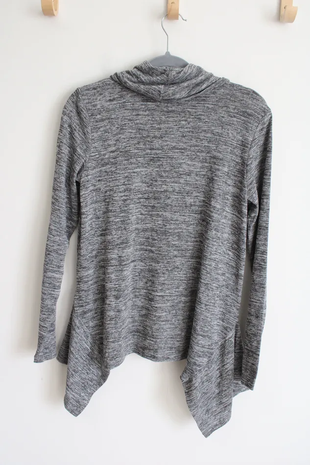 Avon Gray Heathered Knit Cowl Neck Sweater S 46 Avon Earrings