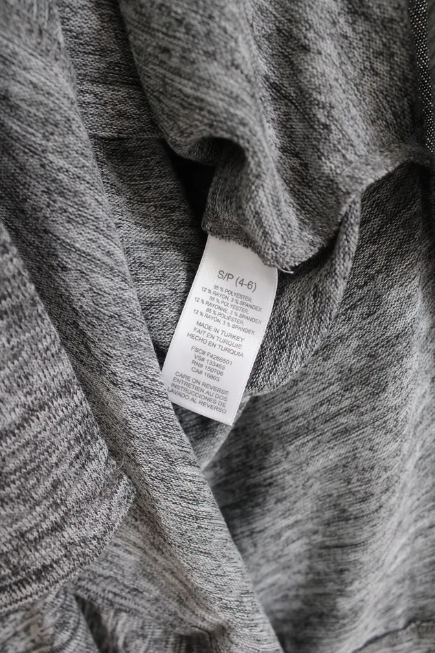 Avon Gray Heathered Knit Cowl Neck Sweater S 46 Avon Earrings