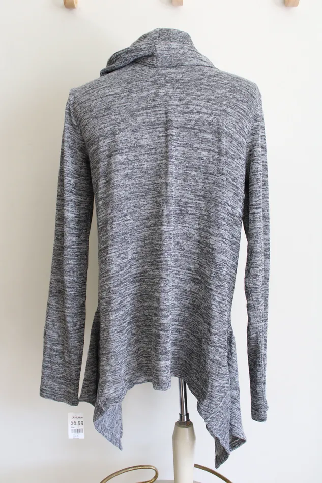 Avon Gray Heathered Knit Cowl Neck Sweater S 46 Avon Earrings