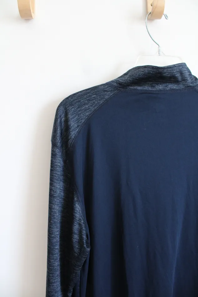 Badger Sport Navy 4177 Quarter Zip Lightweight Sweatshirt L Badger Earrings
