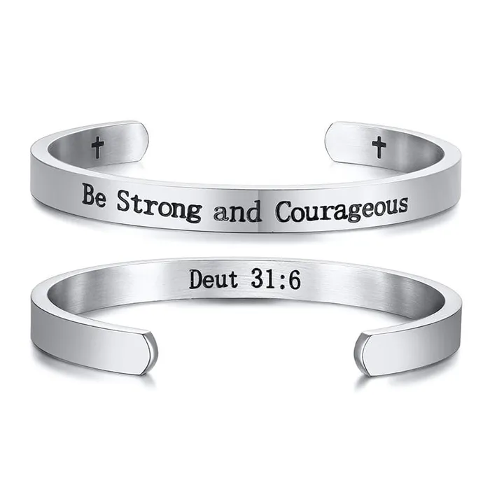 Bible Verse Bracelet br Deuteronomy 316 Cuff Lords Guidance Bracelets