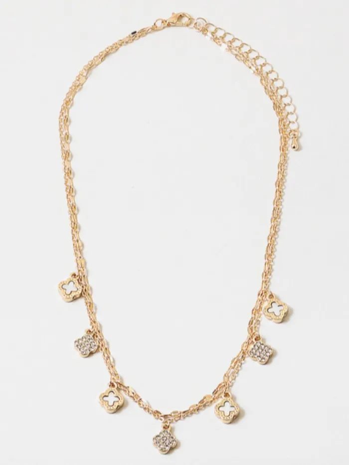 Blue Sky Charming Clover Necklace Necklaces