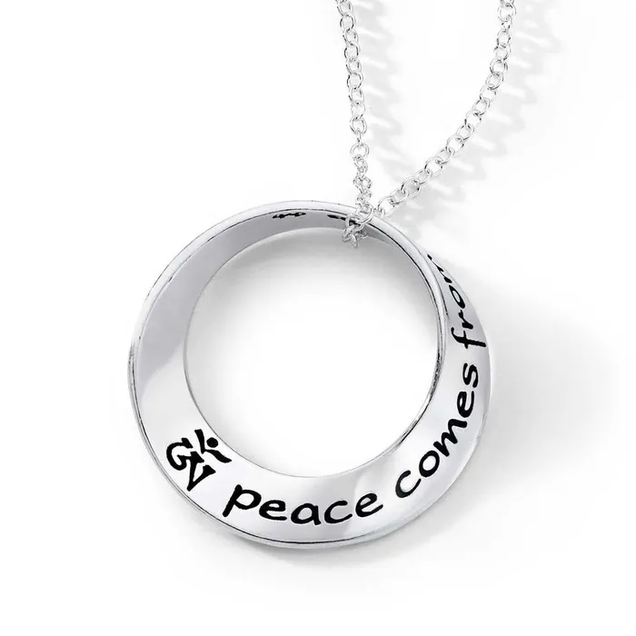 Boho Necklace Peace Comes from Within DharmaCrafts Necklaces