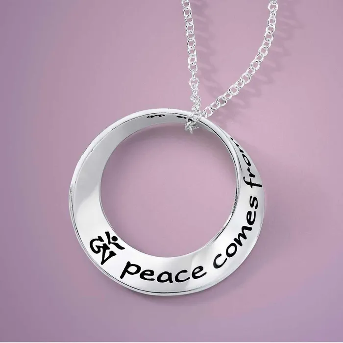 Boho Necklace Peace Comes from Within DharmaCrafts Necklaces