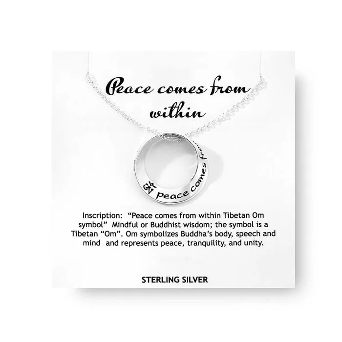 Boho Necklace Peace Comes from Within DharmaCrafts Necklaces