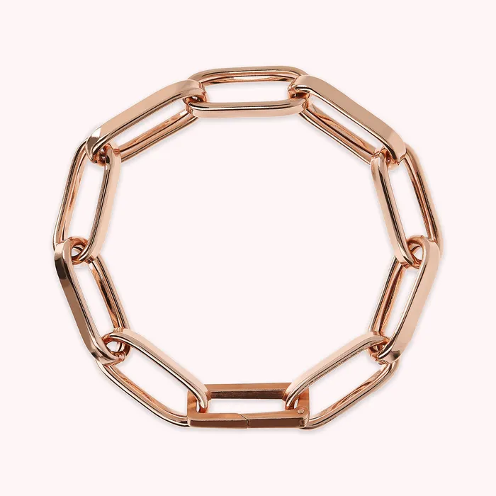 Bracciale Catena Forzatina Allungata Maxi Maglie Bronzallure Earrings