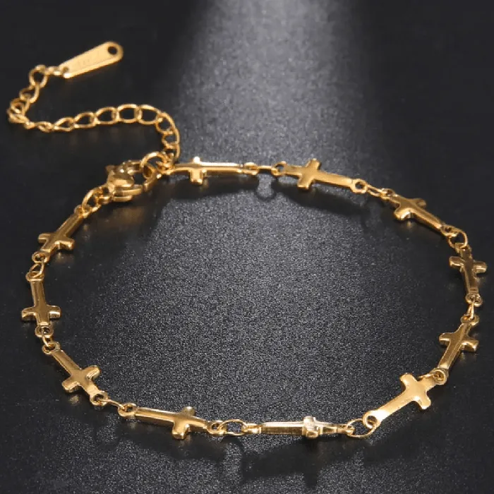 Bracelets Christian Cross Adjustable Chain Bracelet Lords Guidance