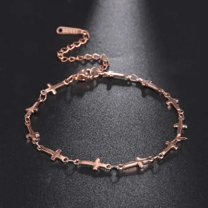 Bracelets Christian Cross Adjustable Chain Bracelet Lords Guidance