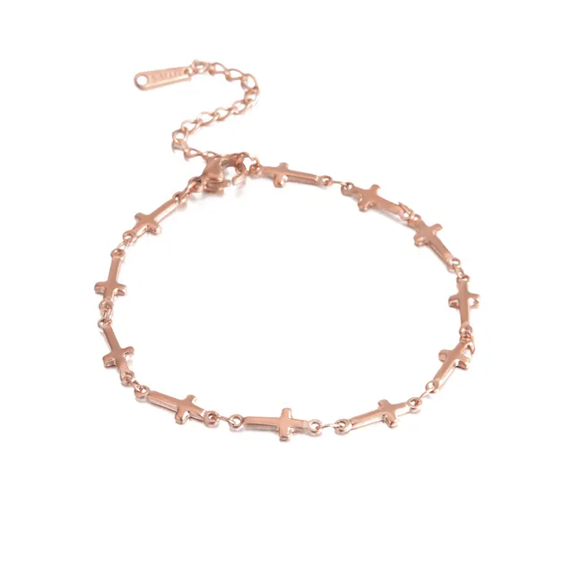 Bracelets Christian Cross Adjustable Chain Bracelet Lords Guidance