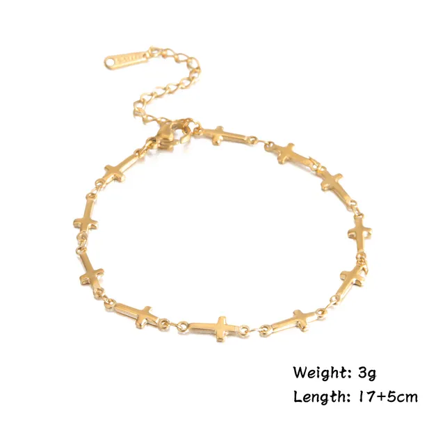Bracelets Christian Cross Adjustable Chain Bracelet Lords Guidance