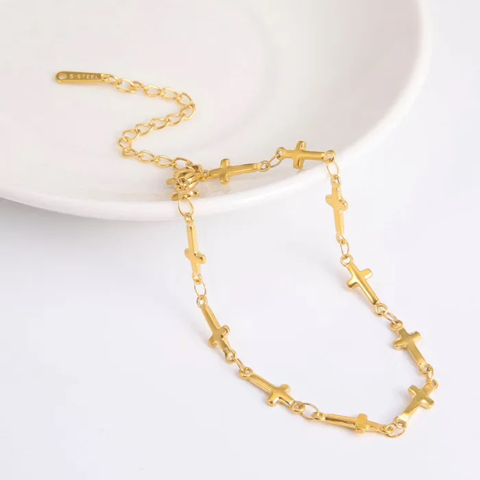 Bracelets Christian Cross Adjustable Chain Bracelet Lords Guidance
