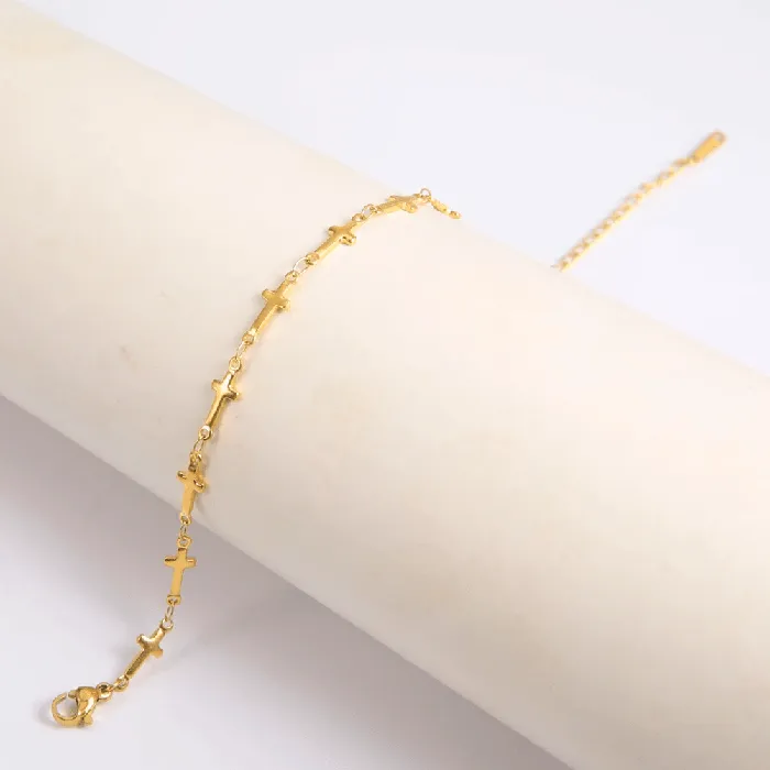 Bracelets Christian Cross Adjustable Chain Bracelet Lords Guidance